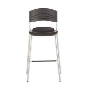 Iceberg Cafeworks Stool, Supports Up To 225 Lb, Graphite Seat-back, Silver Base freeshipping - TVN Wholesale